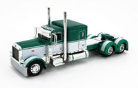 
              2023 DCP 1:64 *GREEN* Peterbilt 389 63" Flattop & CHROME MAC Dump Trailer NIB
            