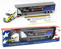 
              2021 DCP 1:64 *93¢ for Flight 93* Freightliner Cascadia Semi 53' Dry Goods NIB
            