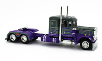 
              2023 DCP 1:64 *GRAY & PURPLE* Peterbilt 359 36" Flattop w/Wilson Grain Trailer
            