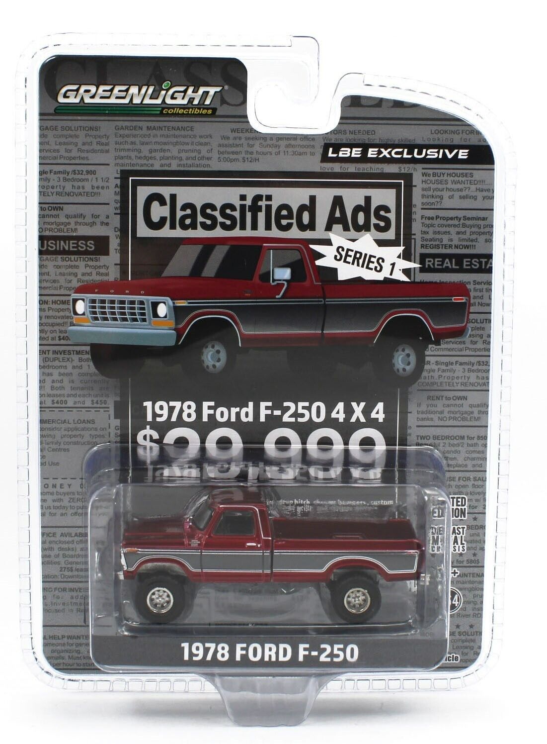 1:64 GreenLight *HOBBY EXCLUSIVE* Red 1978 Ford F-250 4x4
