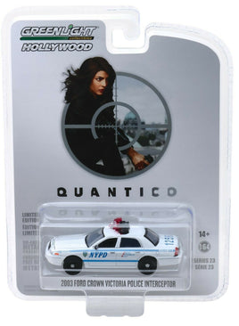 1:64 GreenLight HOLLYWOOD R23 *QUANTICO* NYPD 2003 Crown Victoria Police Car NIP