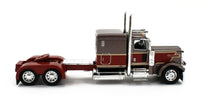 
              2023 DCP 1:64 *BROWN & MAROON* Peterbilt 389 63" Flattop w/WILSON GRAIN TRAILER
            