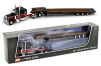 
              2022 DCP 1:64 *BLACK & RED* Peterbilt 389 Flattop w/Talbert 5553TA Trailer *NIB*
            