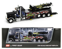 
              2022 DCP 1:64 *BIG BOYS* Black US FLAG Peterbilt 389 CENTURY ROTATOR WRECKER NIB
            