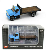 
              NEW 2021 1:64 DCP *BLUE & BLACK* Chevrolet C65 Tandem-Axle FLATBED TRUCK NIB
            