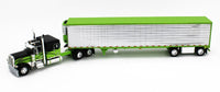 
              DCP 1:64 *BLACK & LIME* Peterbilt 389 63" Flattop & 53' CHROME SIDE REEFER NIB!
            