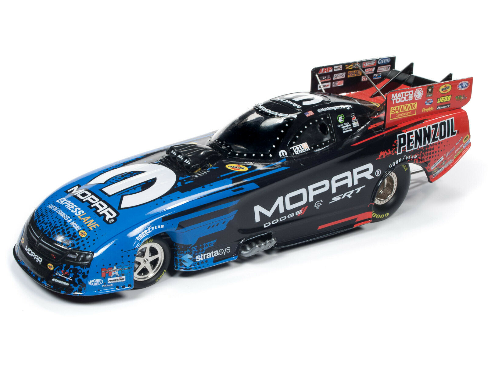 2019 AUTO WORLD 1:24 *MATT HAGAN* MOPAR HEMI FUNNY CAR NHRA HIGH