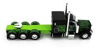 
              2022 DCP 1:64 *BLACK & LIME GREEN* Peterbilt 389 Tri-Axle w/Magnitude Lowboy NIB
            