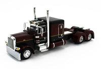 
              2023 DCP 1:64 *DARK RED  BLACK* Peterbilt 389 63" Flattop w/WILSON GRAIN TRAILER
            