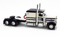 
              DCP 1:64 *CREAM & PURPLE* Peterbilt 389 63" Flattop & 53' CHROME SIDE REEFER NIB
            