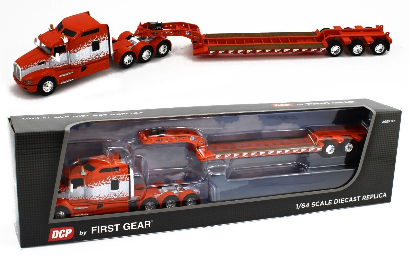 DCP ダイキャストプロモーション 1/64 KENWORTH 2023 DCP 1:64 *GREEN* Tri-Axle Kenworth W900L Aero Flattop w