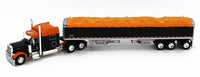 
              2023 DCP 1:64 *BLACK & ORANGE* Peterbilt 379 w/Tri-Axle Wilson Grain Trailer NIB
            