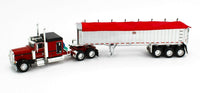 
              2021 DCP 1:64 RED Peterbilt 389 CHROME MAC Tri-Axle COAL END DUMP Trailer NIB
            