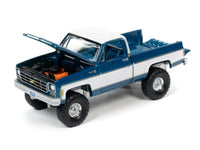 
              2020 AUTO WORLD 1:64 *PREMIUM 3B* BLUE 1978 Chevy Silverado K-10 Lifted 4x4 NIP
            