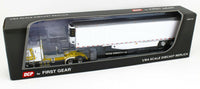 
              2021 DCP 1:64 *WHITE & YELLOW* KENWORTH K-100 w/53' UTILITY REEFER TRAILER NIB
            