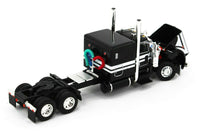 
              2021 DCP 1:64 BLACK WHITE Peterbilt 389 SEMI w/MILLER AUTO TRANSPORT CAR HAULER
            