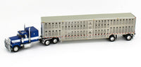 
              2021 DCP 1:64 BLUE & WHITE MACK SUPER-LINER w/Wilson SPREAD AXLE LIVESTOCK NIB
            