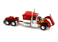 
              2021 DCP 1:64 *RED* Kenworth W900A Fontaine Tri-Axle Magnitude Lowboy & Jeep
            