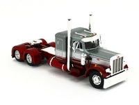 
              DCP 1:64 *SILVER & RED* PETERBILT 359 Chrome POLAR DEEP DROP TANK TRAILER NIB
            