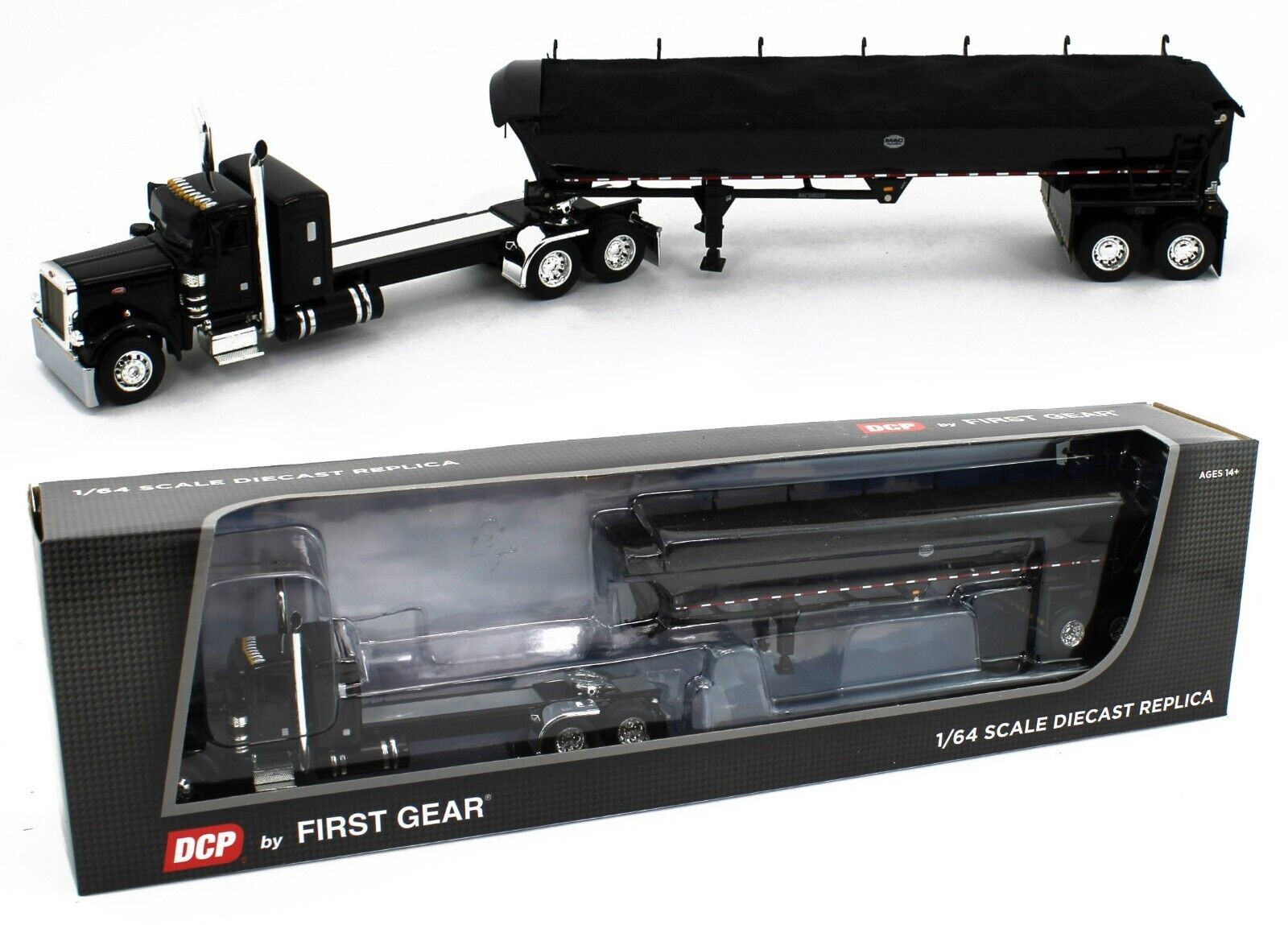 2022 DCP 1:64 BLACK Stretched Peterbilt 379 36