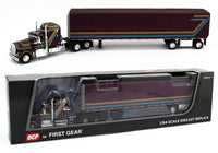 
              2023 DCP 1:64 *PLUM* Kenworth W900A Aerodyne & Utility 53' ROLL TARP TRAILER NIB
            