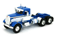 
              2022 DCP 1:64 *BLUE & WHITE* Peterbilt 351 w/Tri-Axle TALBERT Lowboy Trailer NIB
            