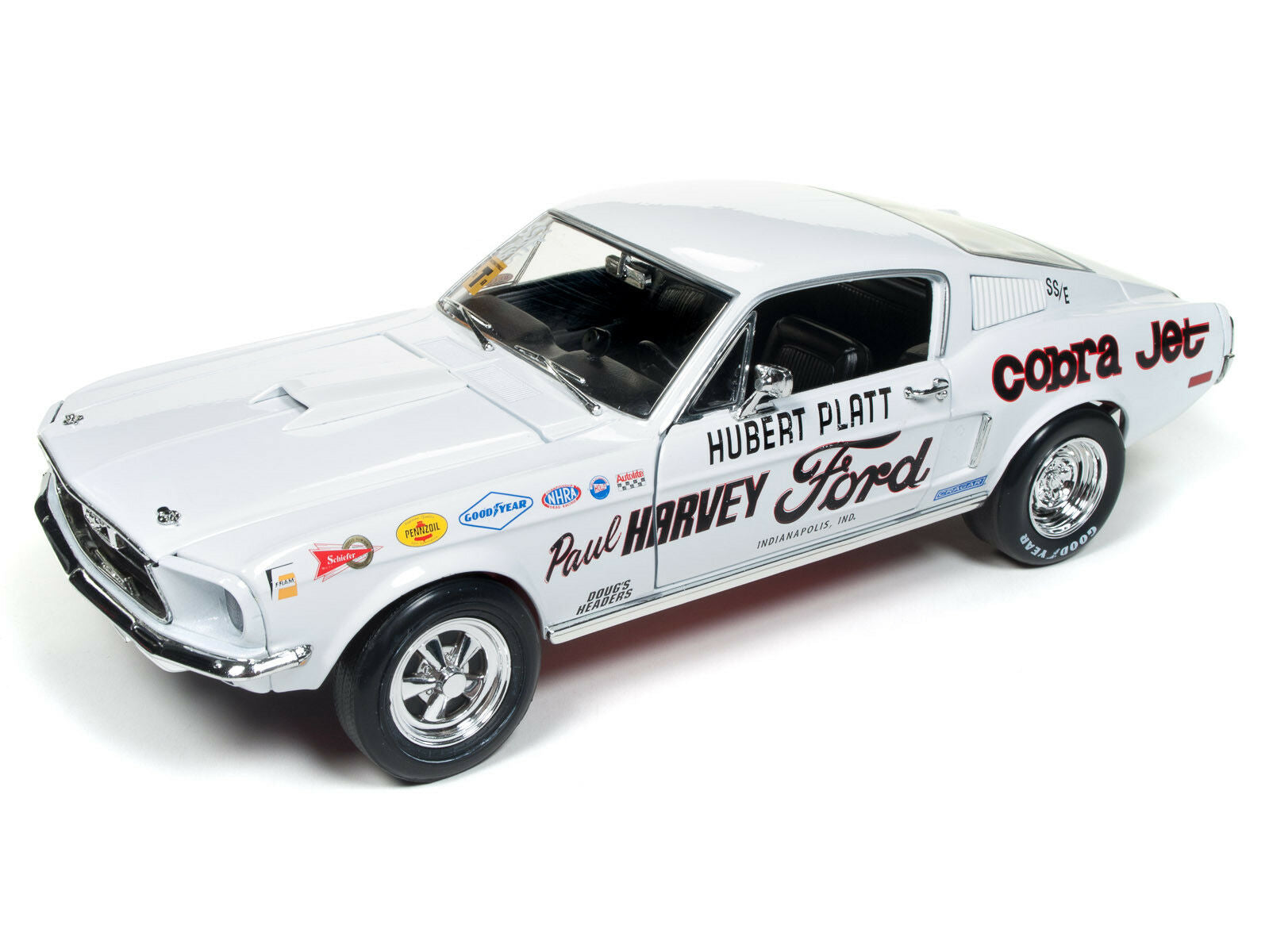 2018 AUTO WORLD 1:18 HUBERT PLATT Harvey Ford 1968 Ford Mustang S