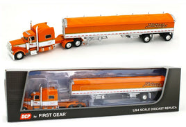 DCP 1:64 TRI-STATE Orange Peterbilt 389 70" Bunk Semi w/50' Wilson Grain Trailer