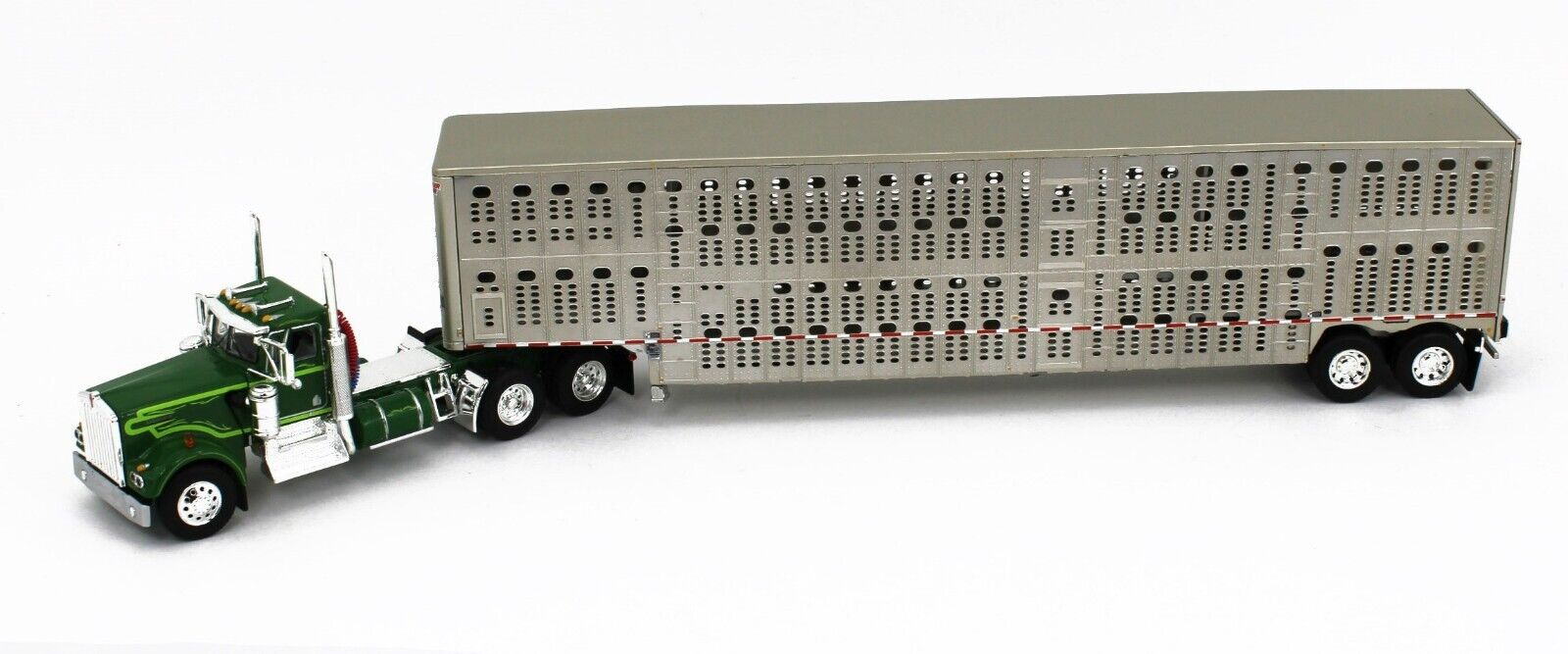 2022 DCP 1:64 GREEN Kenworth W900A Day Cab w/Wilson LIVESTOCK NIB