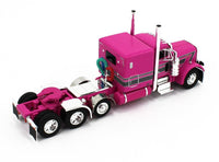 
              DCP 1:64 *HOT PINK* Peterbilt 379 63" Flattop WILSON 50' Belt Grain Trailer NIB
            