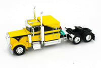 
              2021 DCP 1:64 YELLOW & BLACK Peterbilt 389 CHROME MAC Spread-Axle End Dump NIB
            