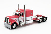 
              2023 DCP 1:64 *PINK & WHITE* Peterbilt 389 63" Flattop w/WILSON GRAIN TRAILER
            