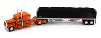 
              2023 DCP 1:64 *ORANGE & BLACK* Peterbilt 389 63" Flattop w/WILSON GRAIN TRAILER
            