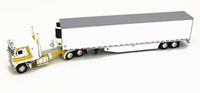 
              2021 DCP 1:64 *WHITE & YELLOW* KENWORTH K-100 w/53' UTILITY REEFER TRAILER NIB
            