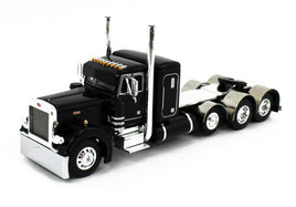 DCP 1:64 *BLACK* Peterbilt 379 36" Flattop with Drop Down Tri-Axle NEW