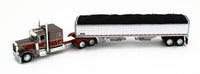 
              2023 DCP 1:64 *BROWN & MAROON* Peterbilt 389 63" Flattop w/WILSON GRAIN TRAILER
            