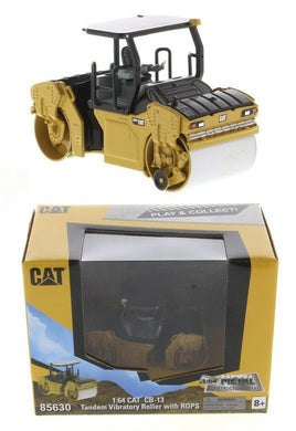 1:64 DIECAST MASTERS CATERPILLAR CAT CB-13 Tandem Vibratory Roller w/ROPS *NIB*