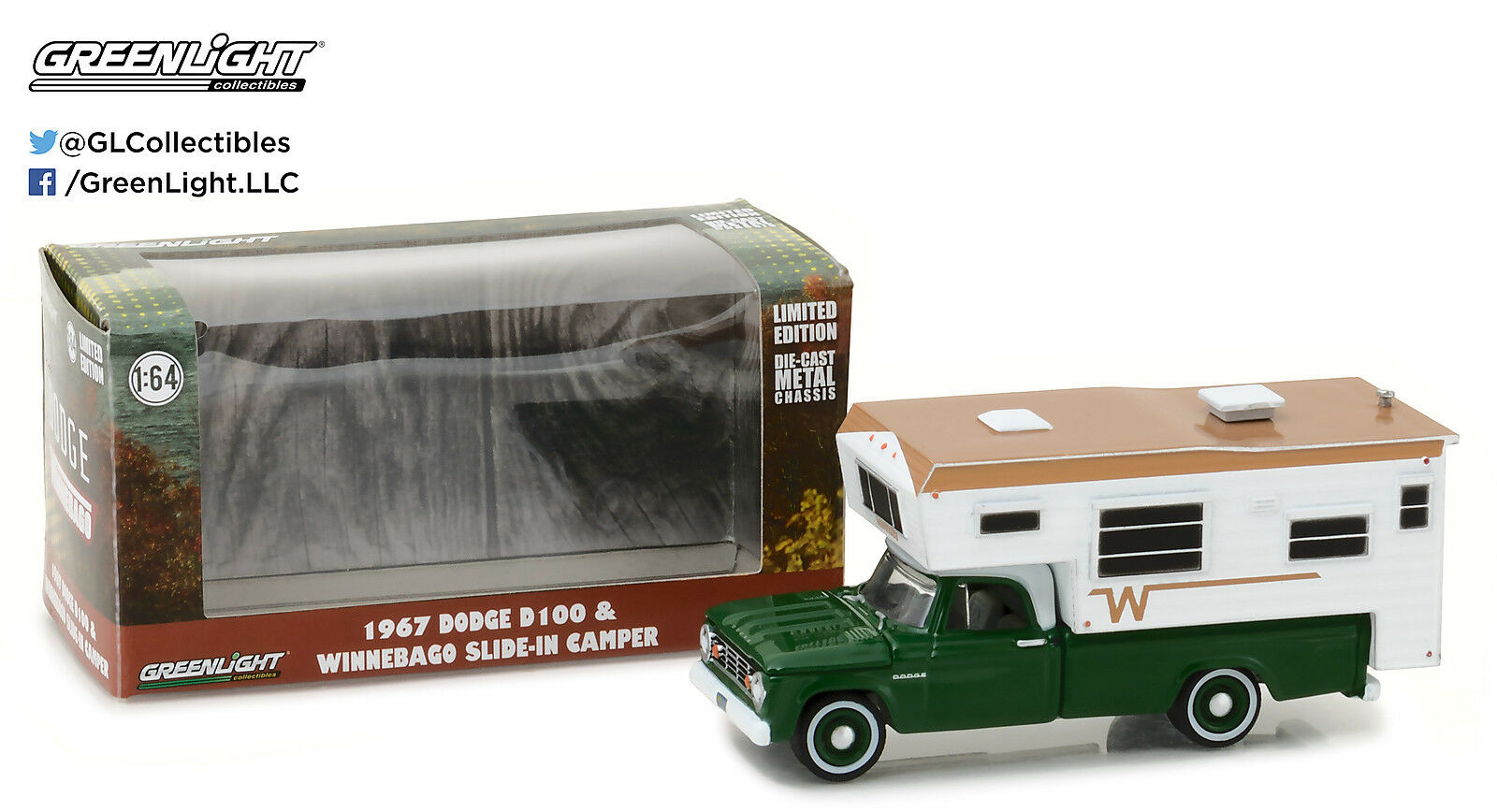 Greenlight Winnebago 1/64 限定版ウイネバゴ Greenlight 1/64 Hitch Trailers 2017 WINNEBAGO Winnie Red Trailer
