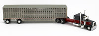 
              DCP 1:64 GREY & RED Full Stretch Peterbilt 389 Flattop w/Wilson LIVESTOCK NIB
            