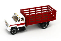 
              NEW 2021 1:64 DCP *WHITE & RED* GMC 6500 Tandem-Axle STAKEBED TRUCK NIB
            