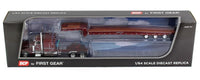 
              2023 DCP 1:64 *RED* Peterbilt 379 63" Flattop w/TALBERT 5553-TA Trailer NIB
            