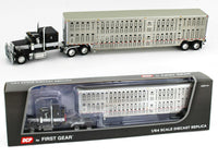 
              2021 DCP 1:64 BLACK & SILVER MACK SUPER-LINER w/Wilson TANDEM AXLE LIVESTOCK NIB
            