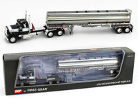 
              2021 DCP 1:64 BLACK & WHITE MACK SUPER-LINER w/Heil Fuel Tanker Trailer NIB
            