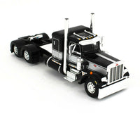 
              DCP 1:64 *BLACK & SILVER* PETERBILT 359 Chrome POLAR DEEP DROP TANK TRAILER NIB
            