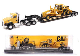 1:87 DIECAST MASTERS *CATERPILLAR CAT* CT660 Semi w/Lowboy & 163H Motor Grader