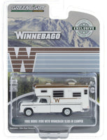 
              1:64 GreenLight *HOBBY EX* WHITE 1966 Dodge D-100 w/Winnebago Slide-in Camper
            