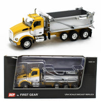 
              2022 DCP 1:64 *YELLOW & WHITE w/CHROME* Kenworth T880 Rogue Dump Truck NIB
            