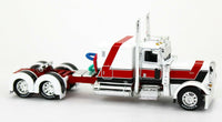 
              DCP 1:64 WHITE RED Peterbilt 389 Semi WHITE Lode King Distinction Grain Trailer
            