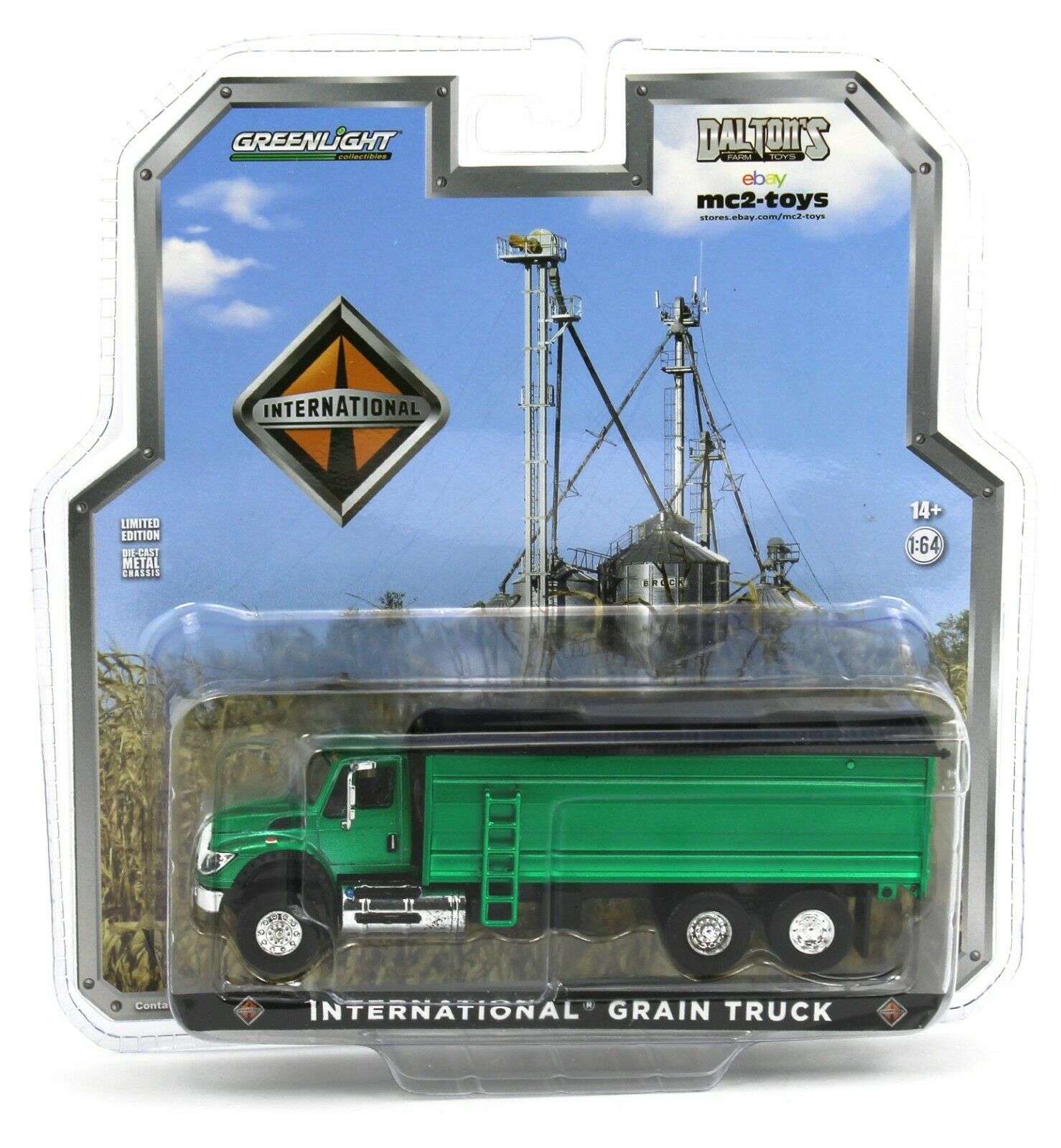 2022 GREENLIGHT 1:64 INTERNATIONAL WORKSTAR *GRAIN TRUCK* Green Chase *NIP*