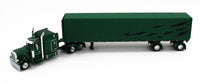 
              DCP 1:64 *GREEN & BLACK* Peterbilt 359 63" Mid-roof & Utility ROLL TARP TRAILER
            